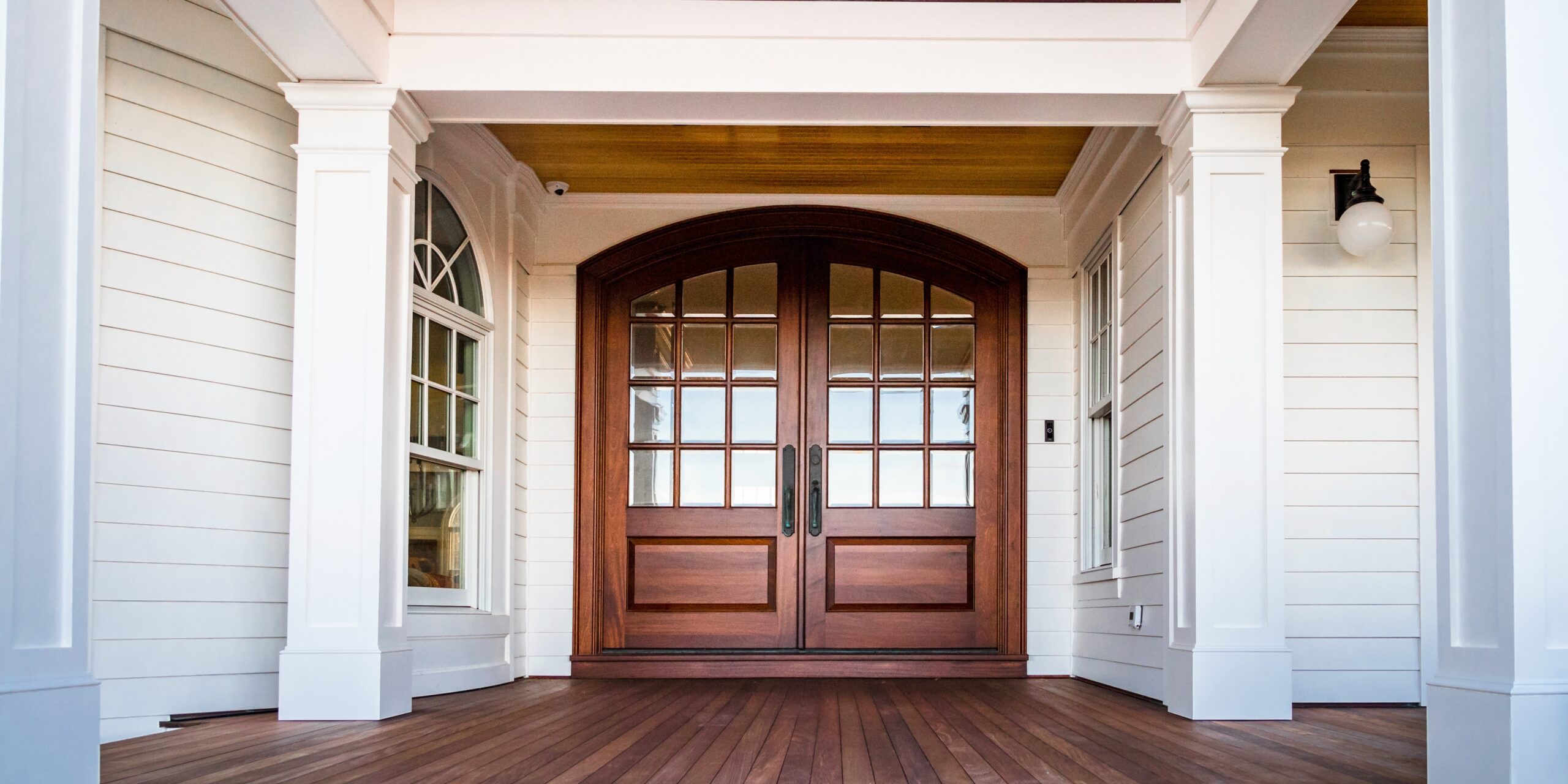 Arched Mahogany Entry